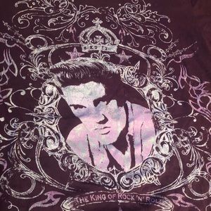 Maroon Elvis T-shirt